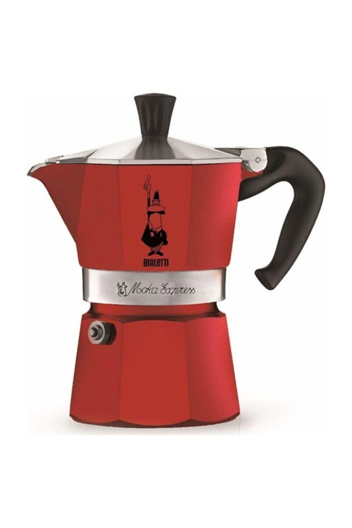 Moka Express Kırmızı 6 Cup ( Moka Express 6 Cup Red Aluminum Moka Pot)