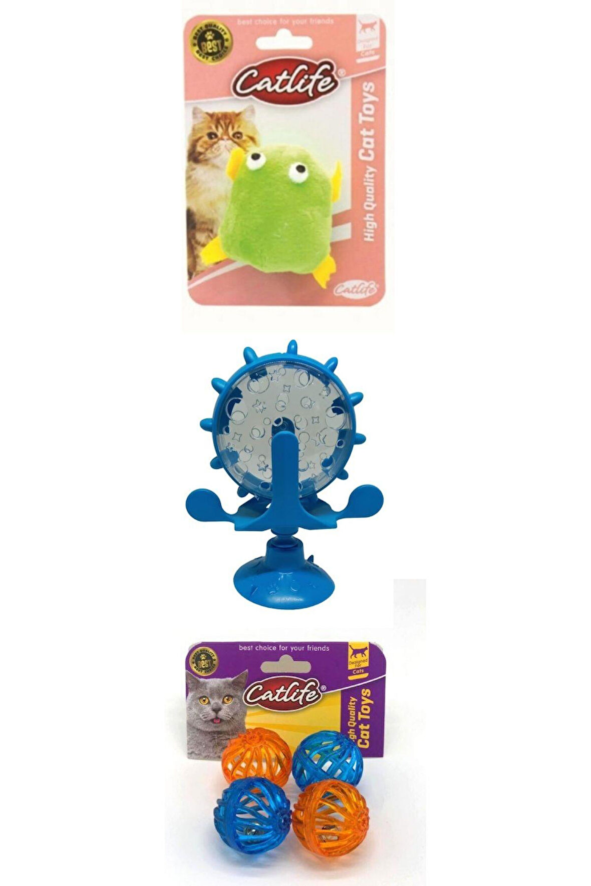 Titreşimli Kedi Oyuncağı Kurbağa 7 Cm Ve Kedi Oyuncağı Seti
