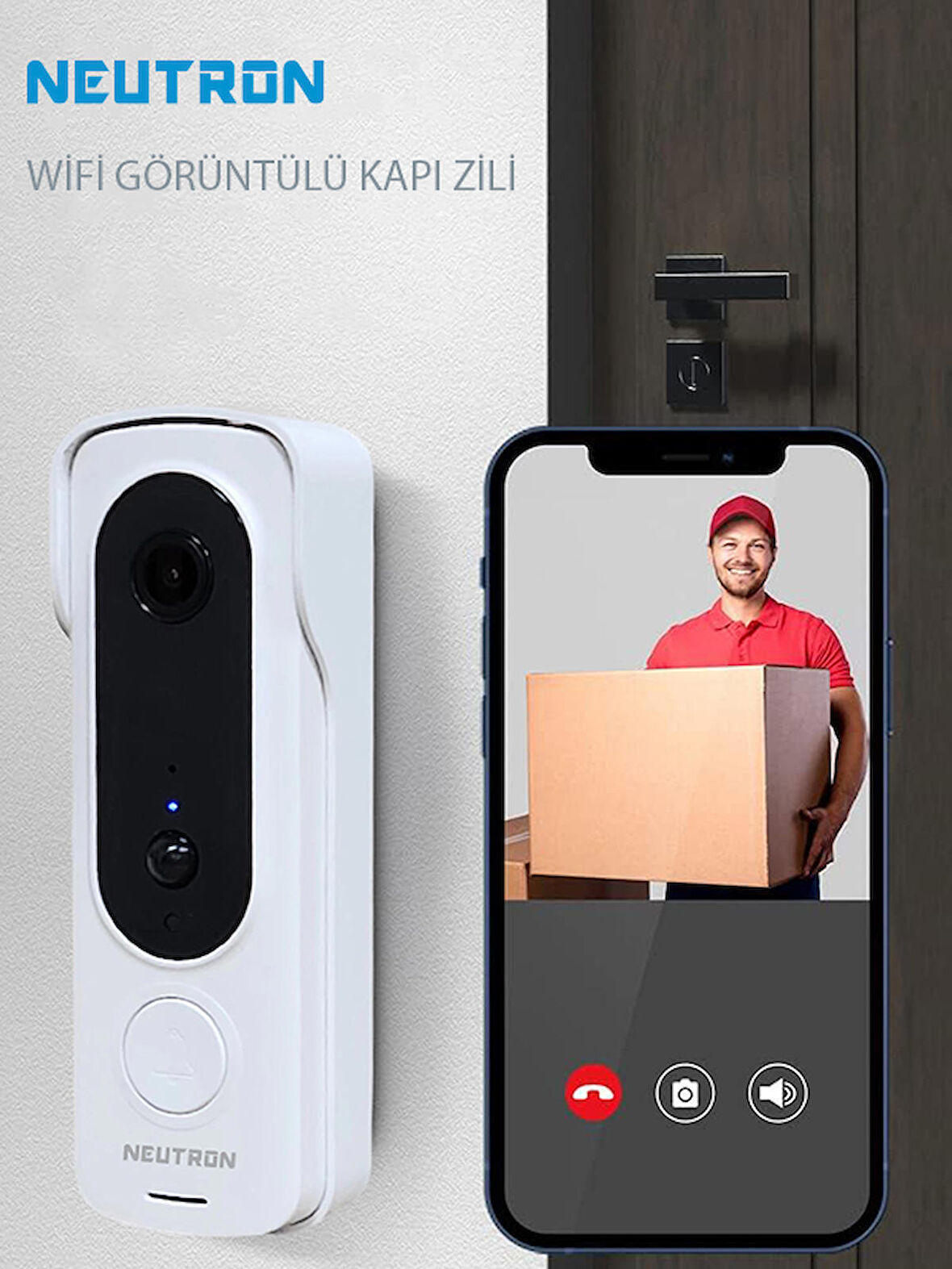 Neutron Ntl-sb-02mp Wifi Görüntülü Kapı Zili
