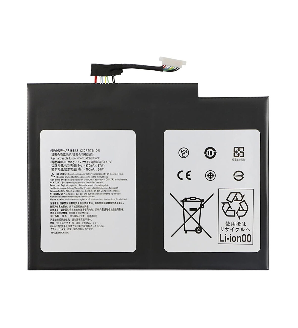 Acer Aspire SA5-271, SA5-271P, AP16B4J Notebook Batarya Laptop Pil