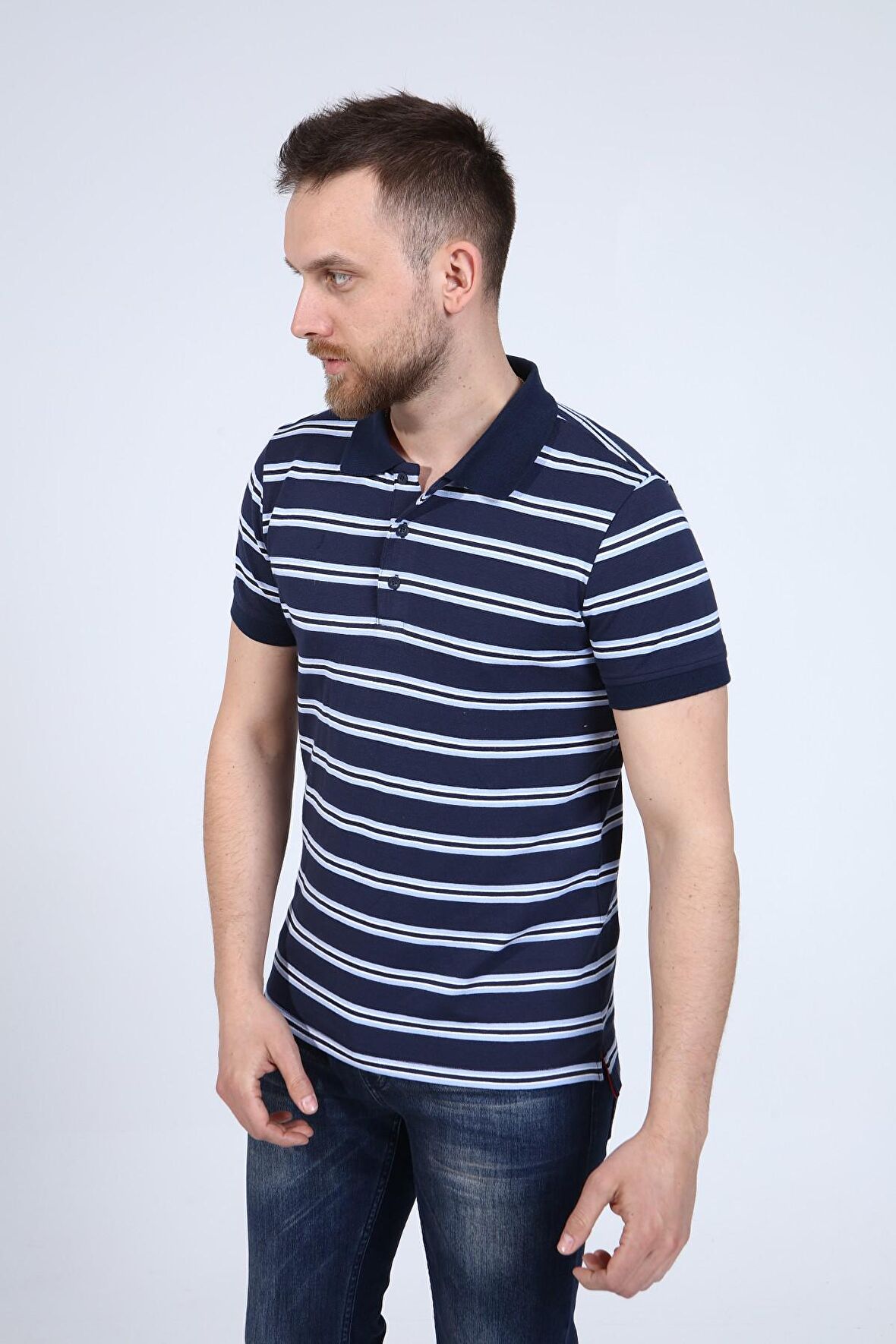 neslice Erkek Lacivert Polo Yaka T-shirt XL-LACİVERT