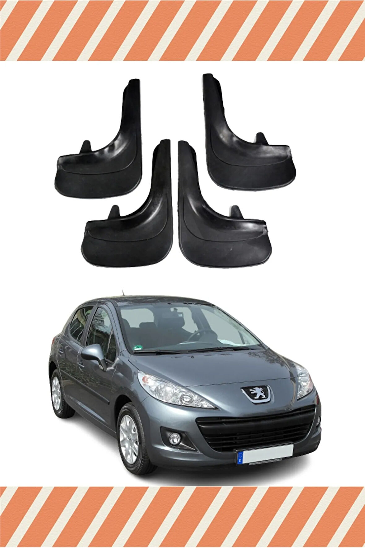 Peugeot 207 4’lü tozluk çamurluk paçalık dayanıklı koruma