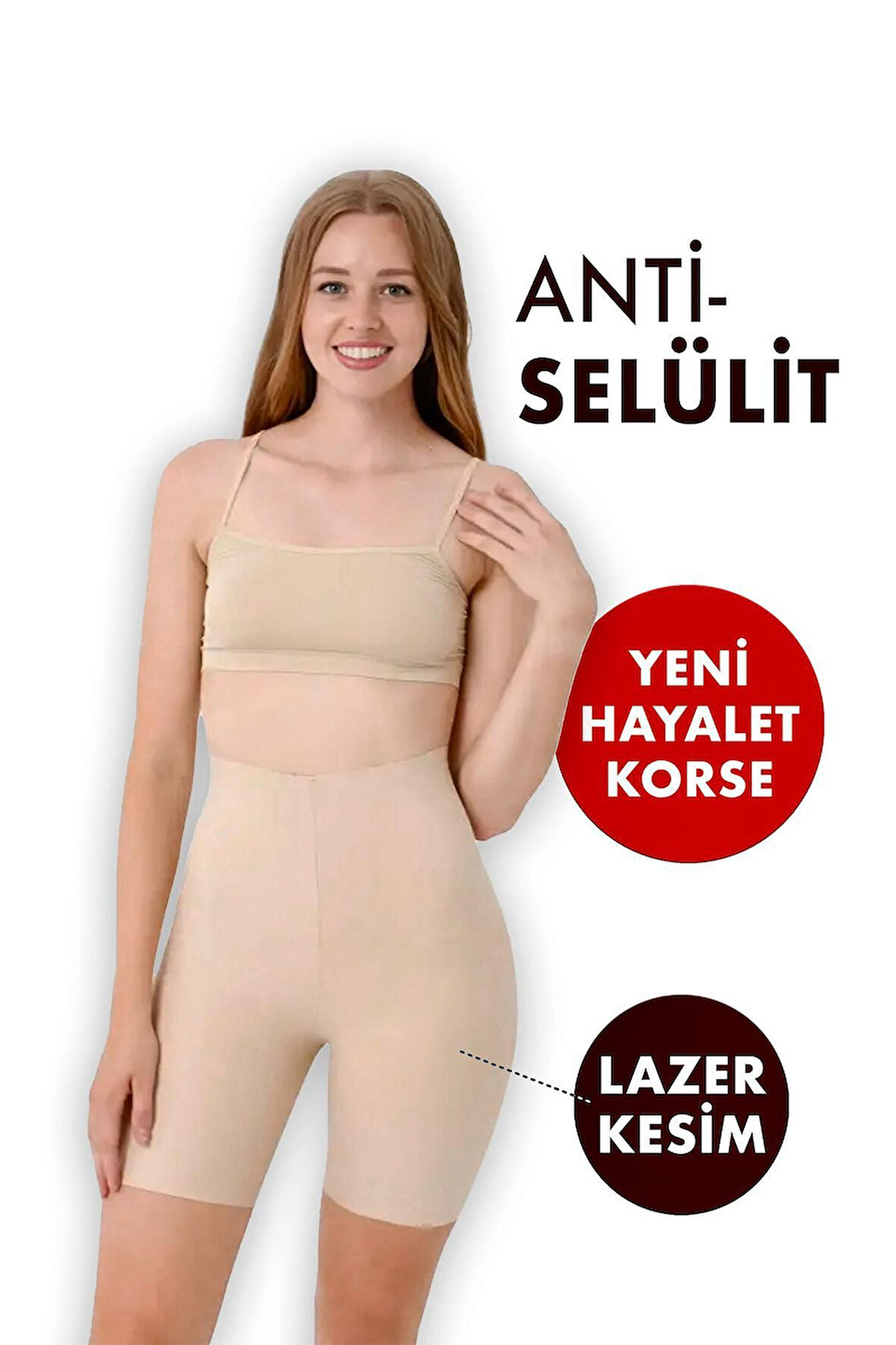 Dikişsiz Toparlayıcı Sıkılaştırıcı İnceltici Şekillendirici İz Yapmaz Lazer Kesim Anti Selülit Korse