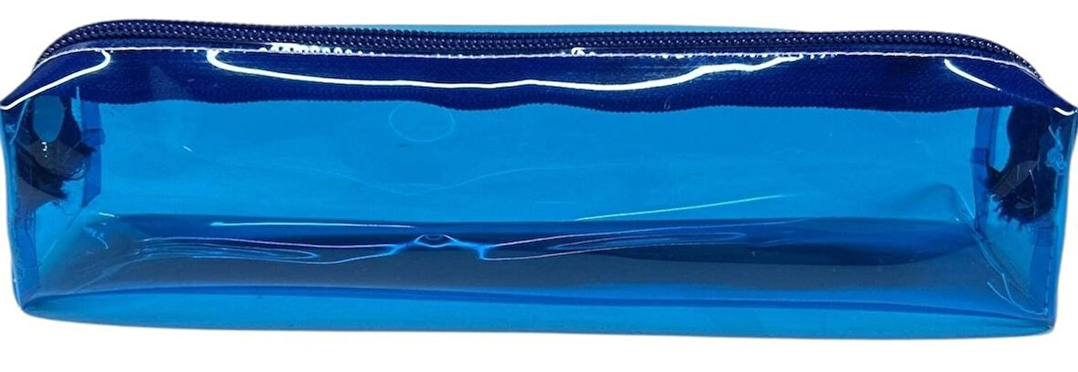 Renkli Tasarım Kalemlik & Makyaj Çantası - Mavi Çok Amaçlı Organizer