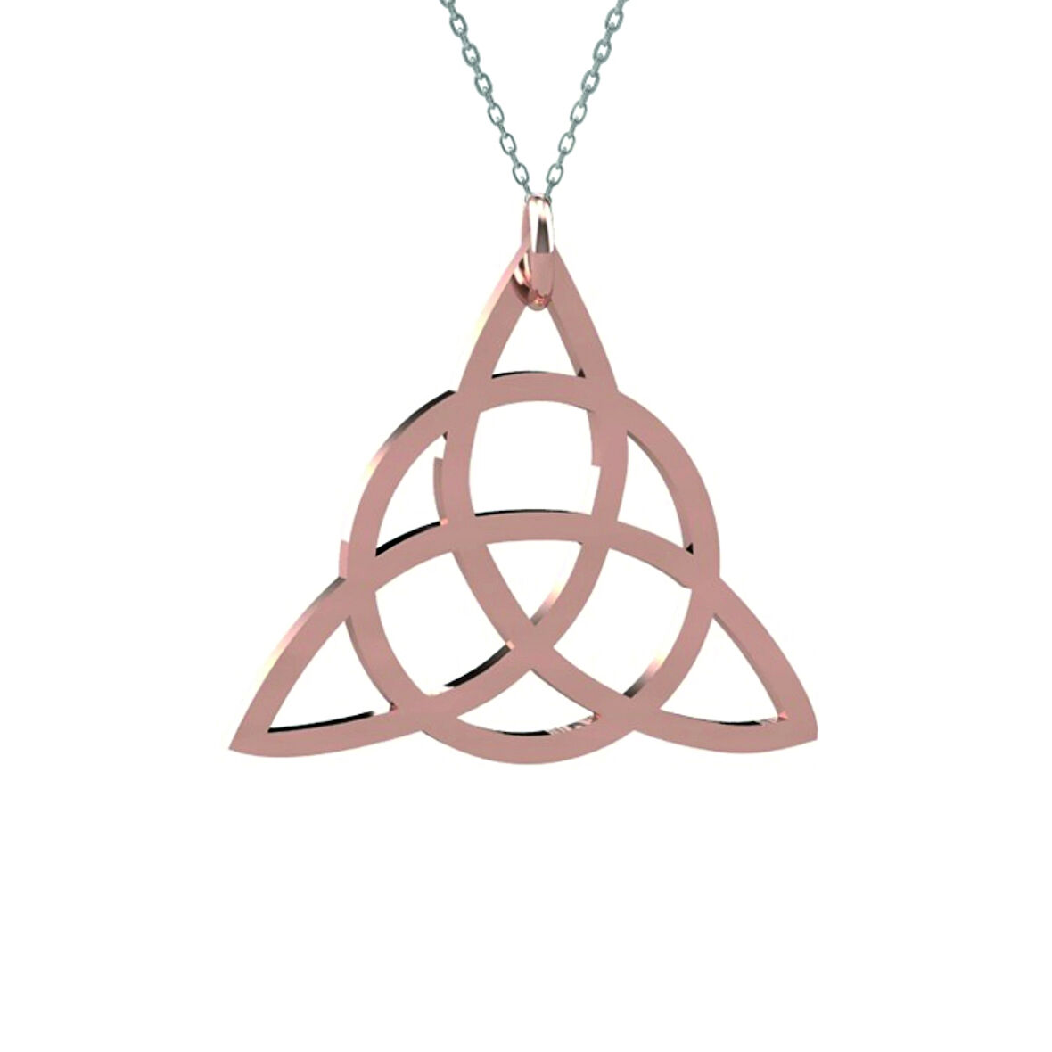 Triquetra Gümüş Kolye - Rose