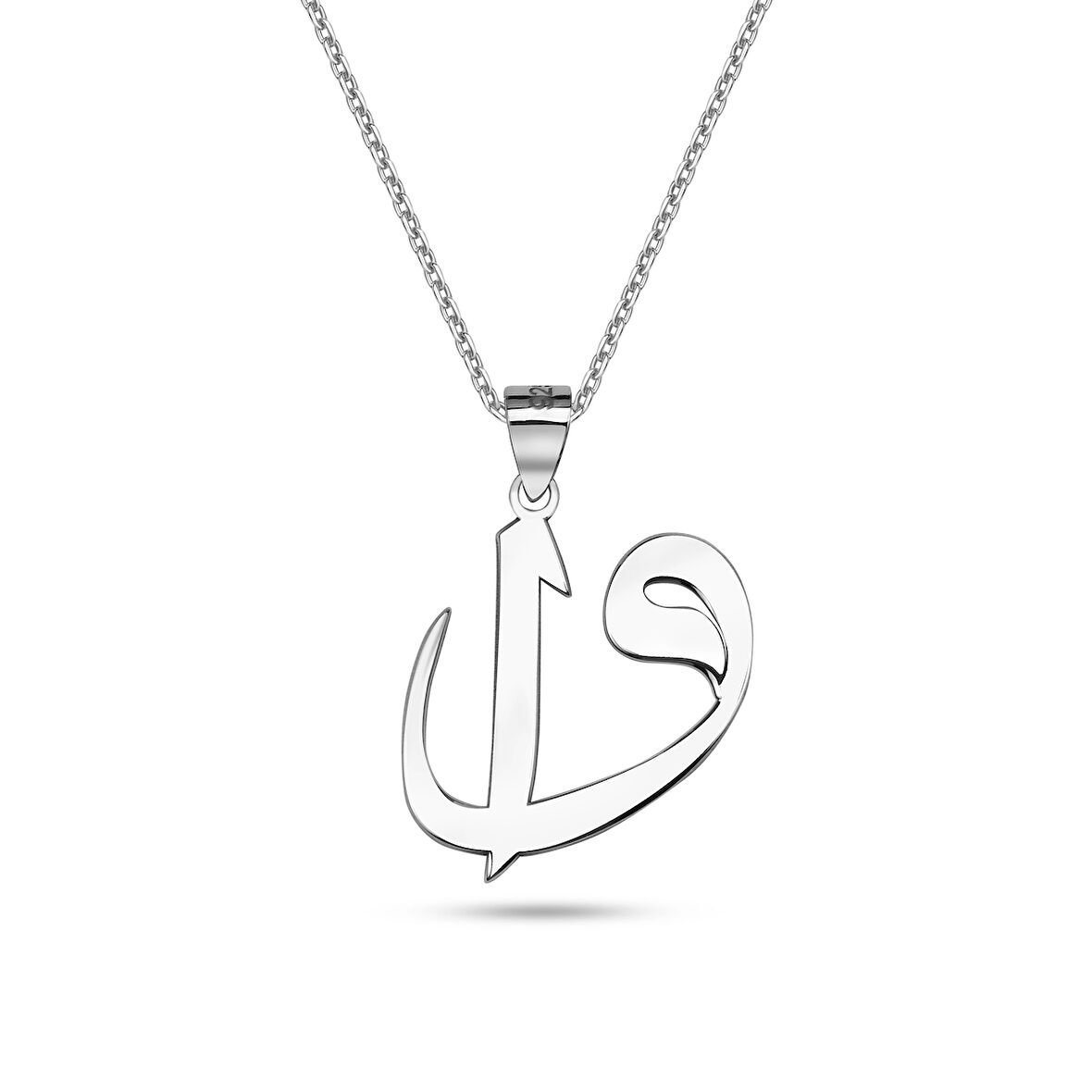 Elif Vav Gümüş Kolye - Gümüş