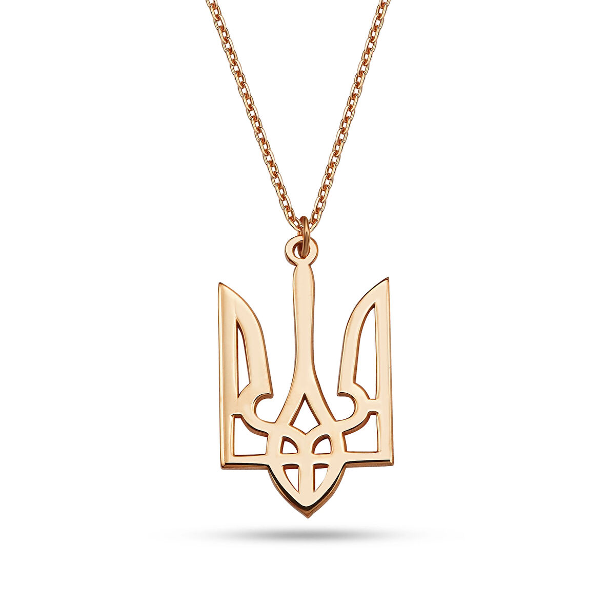 Ukrayna Ulusal Sembolü Gümüş Kolye - Rose