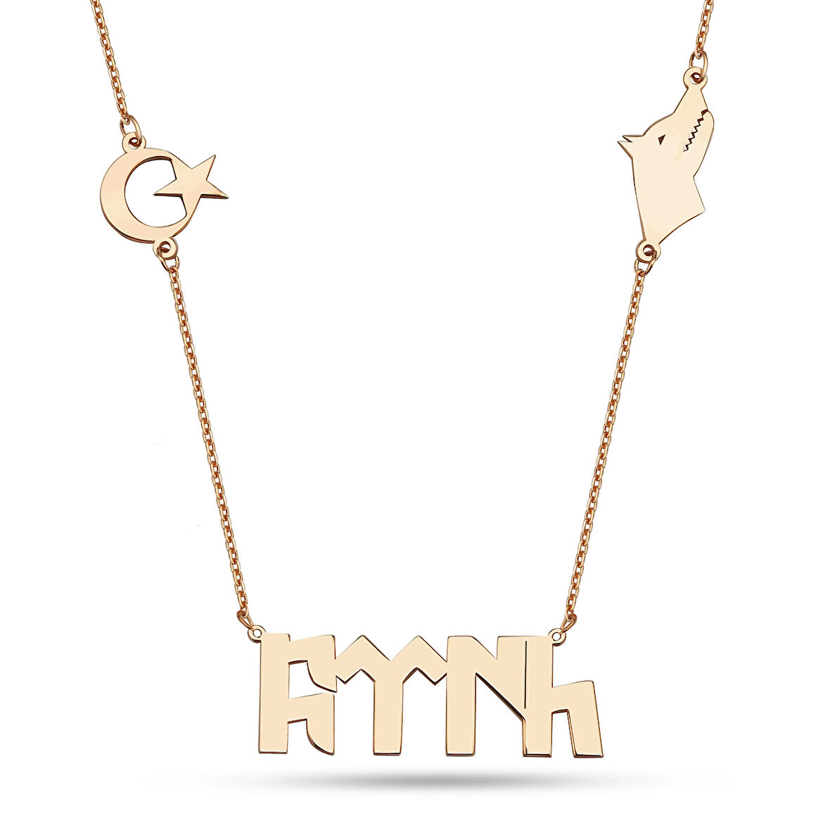 Türk Yazılı Gümüş Kolye - Rose