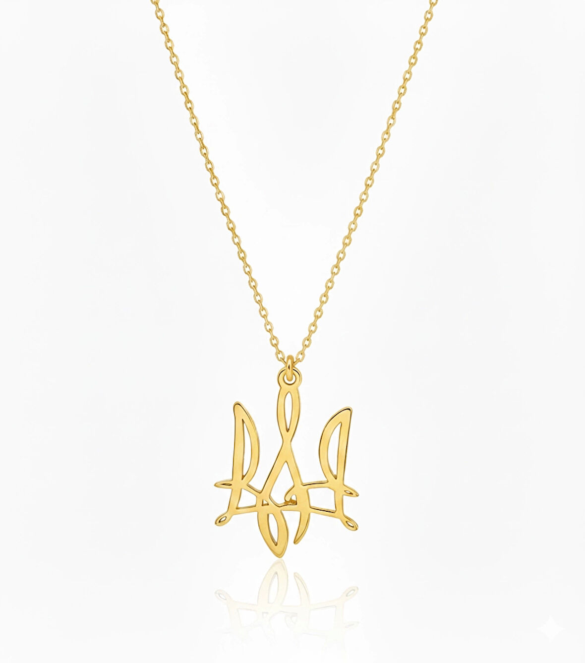 Yeni Ukrayna Ulusal Sembolü Gümüş Kolye - Rose