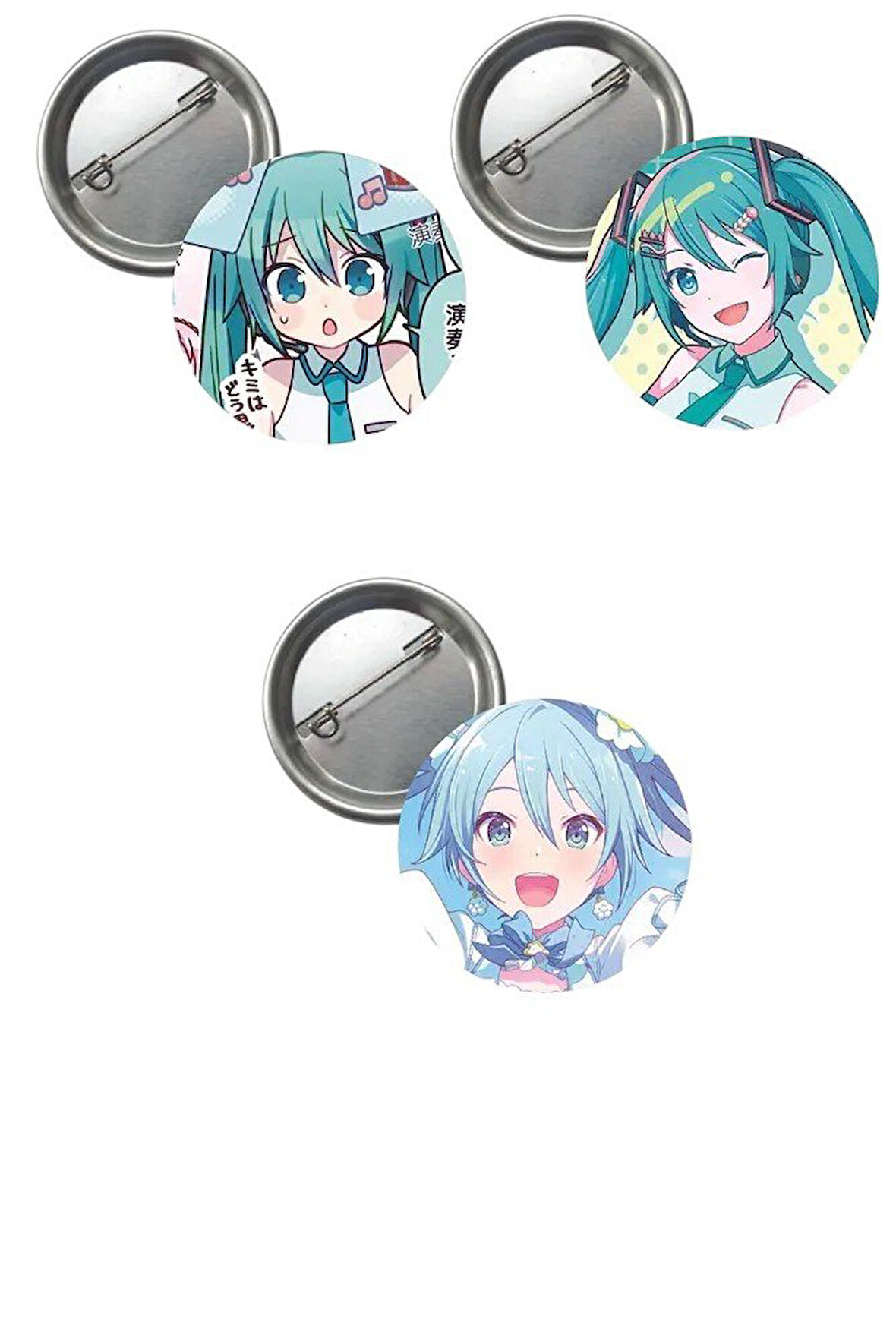 Hatsune Miku Pjsekai Project Sekai Colorful Anime Buton Rozet 3 Adet 44 mm