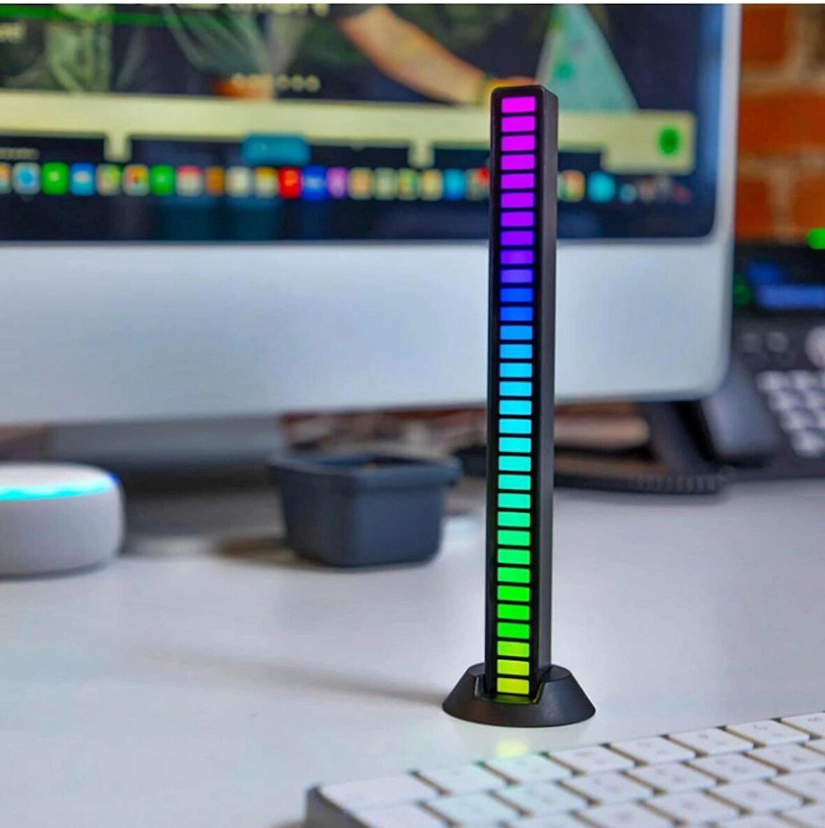 Rgb Çubuk Sese Duyarlı Ekolayzer 18 Farklı Ayarlanabilir RENK-MOD Type-C Şarjlı Taşınabilir