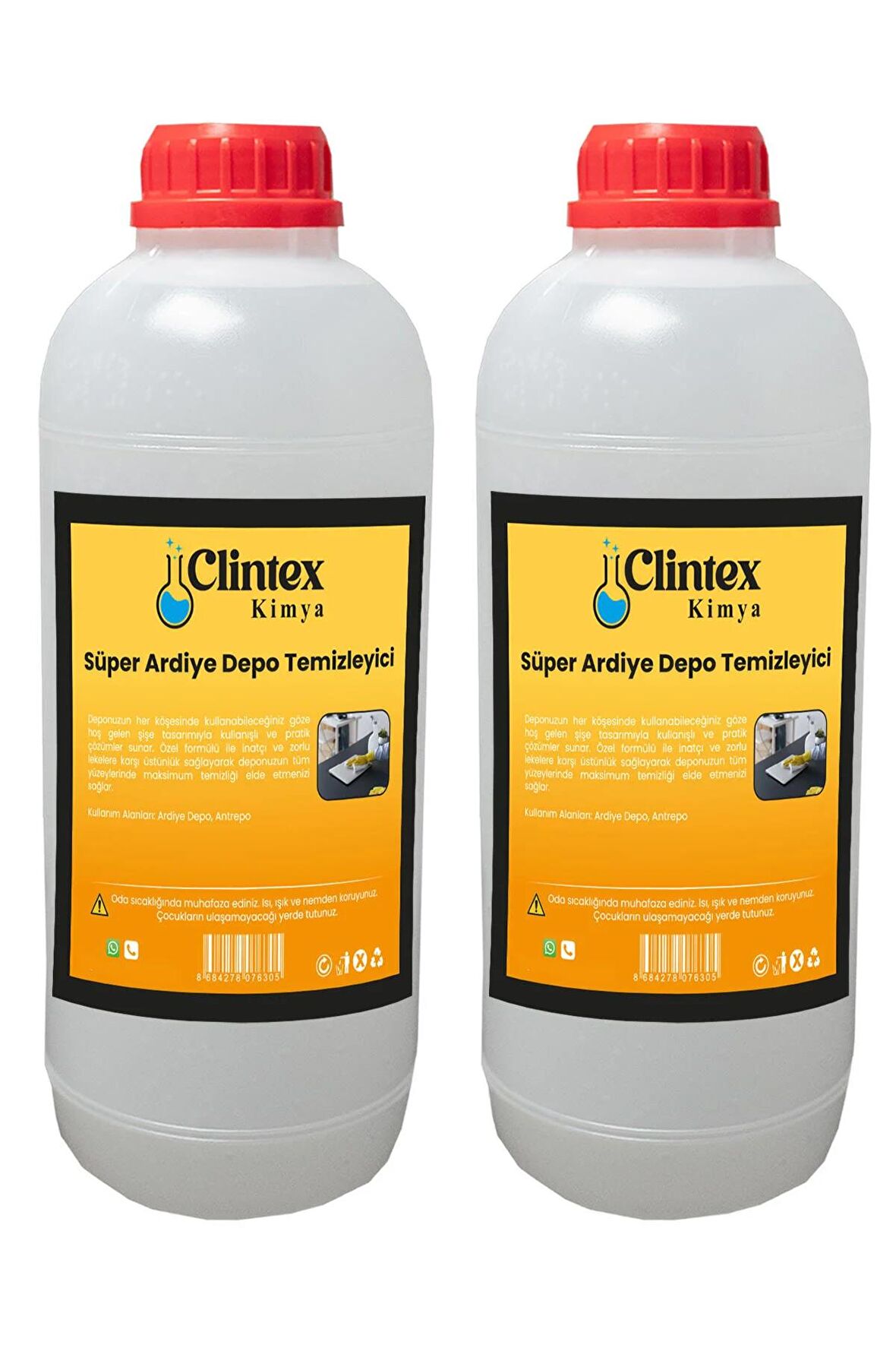 Clintex Kimya Süper Ardiye Depo Temizleyici 2x1 Lt