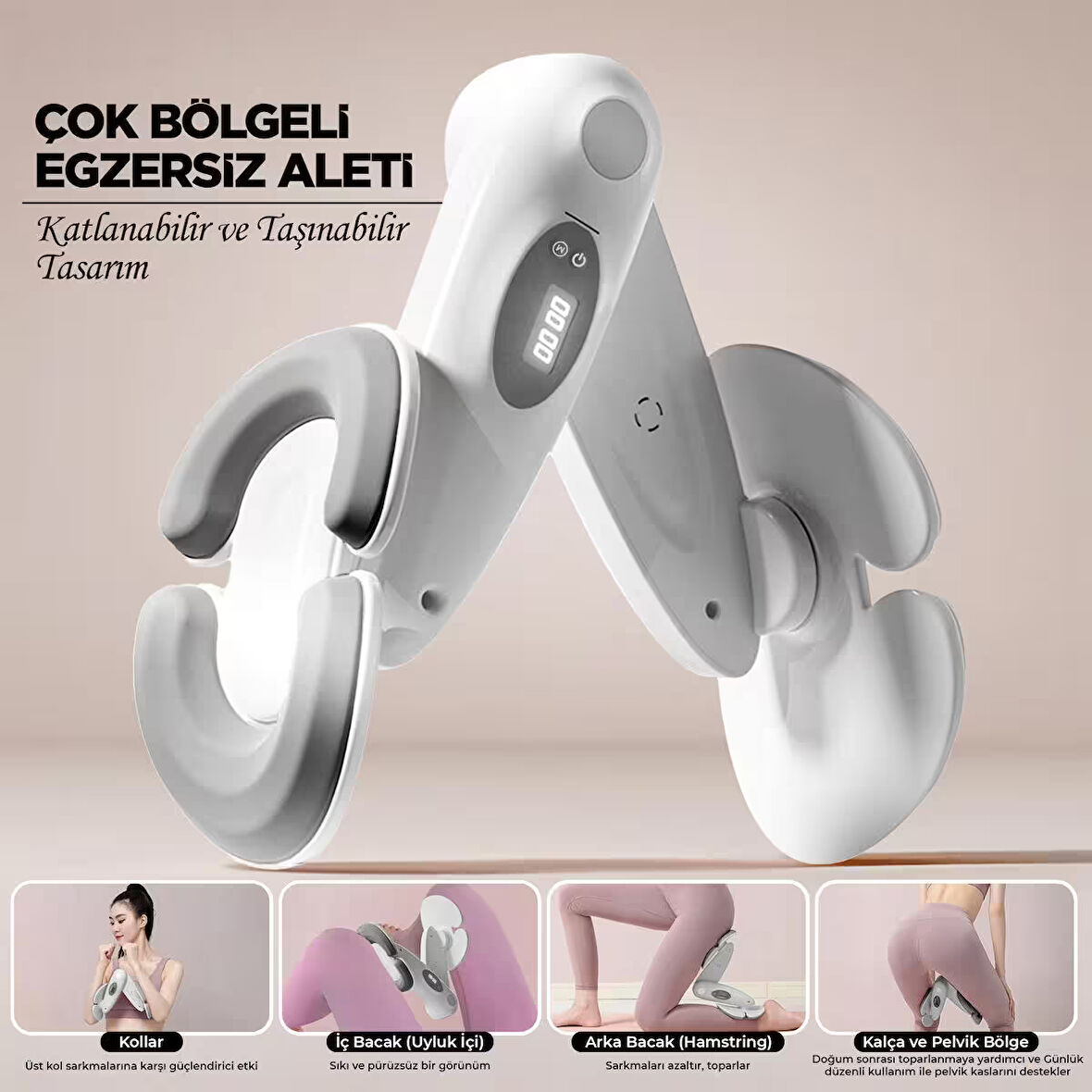 RELAXUS İç Bacak Egzersiz Aleti Thigh Master Kegel Cihazı Pelvik Taban Kas Aleti Kalça ve Kol Sıkılaştırıcı
