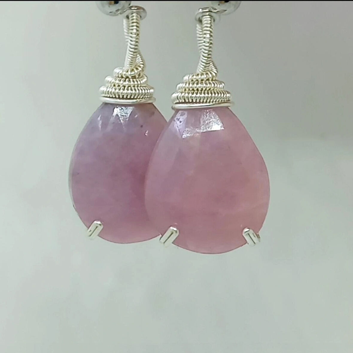 2313 Kök Safir el yapımı küpe