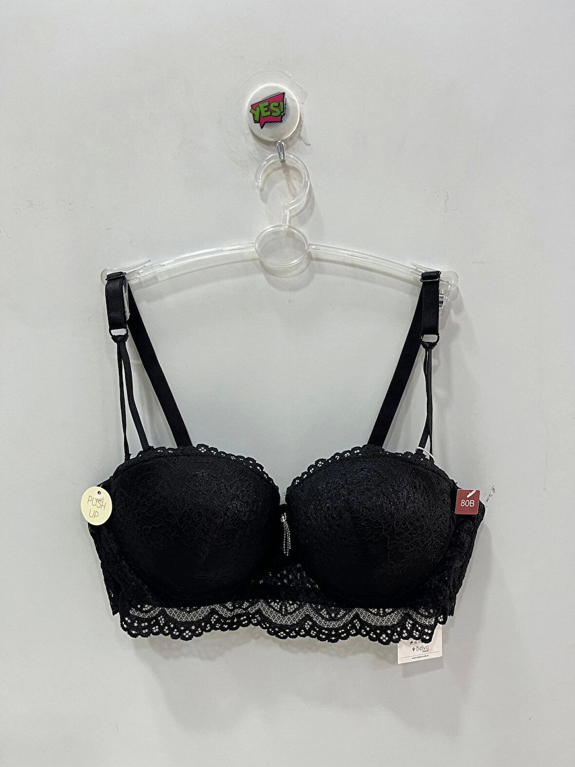 Belvü Straplez Dolgulu Dantel Detaylı Siyah Sütyen - 1171