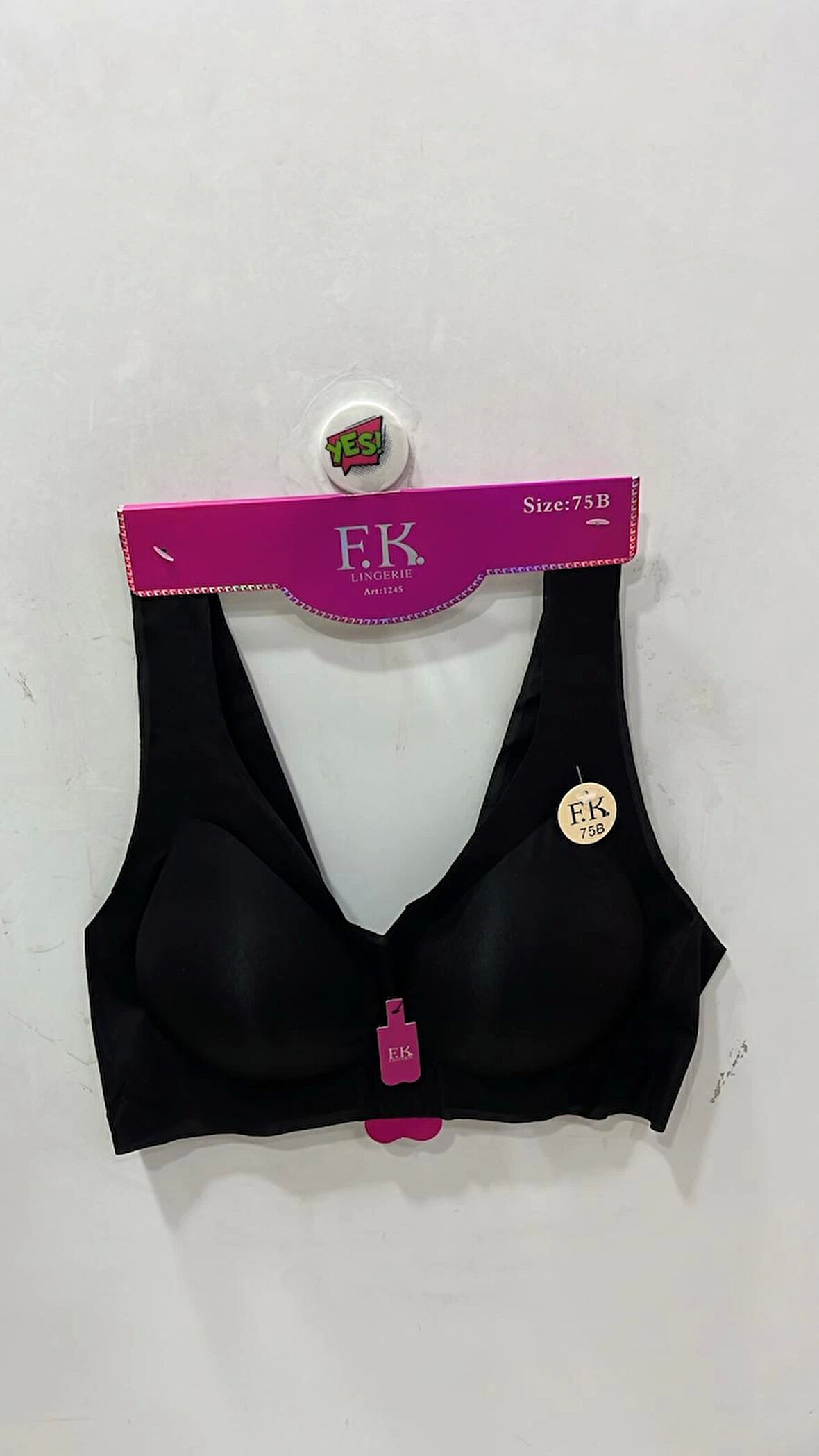 Kadın Lazer Kesim Balensiz Hafif Destekli Siyah Sütyen - 1245