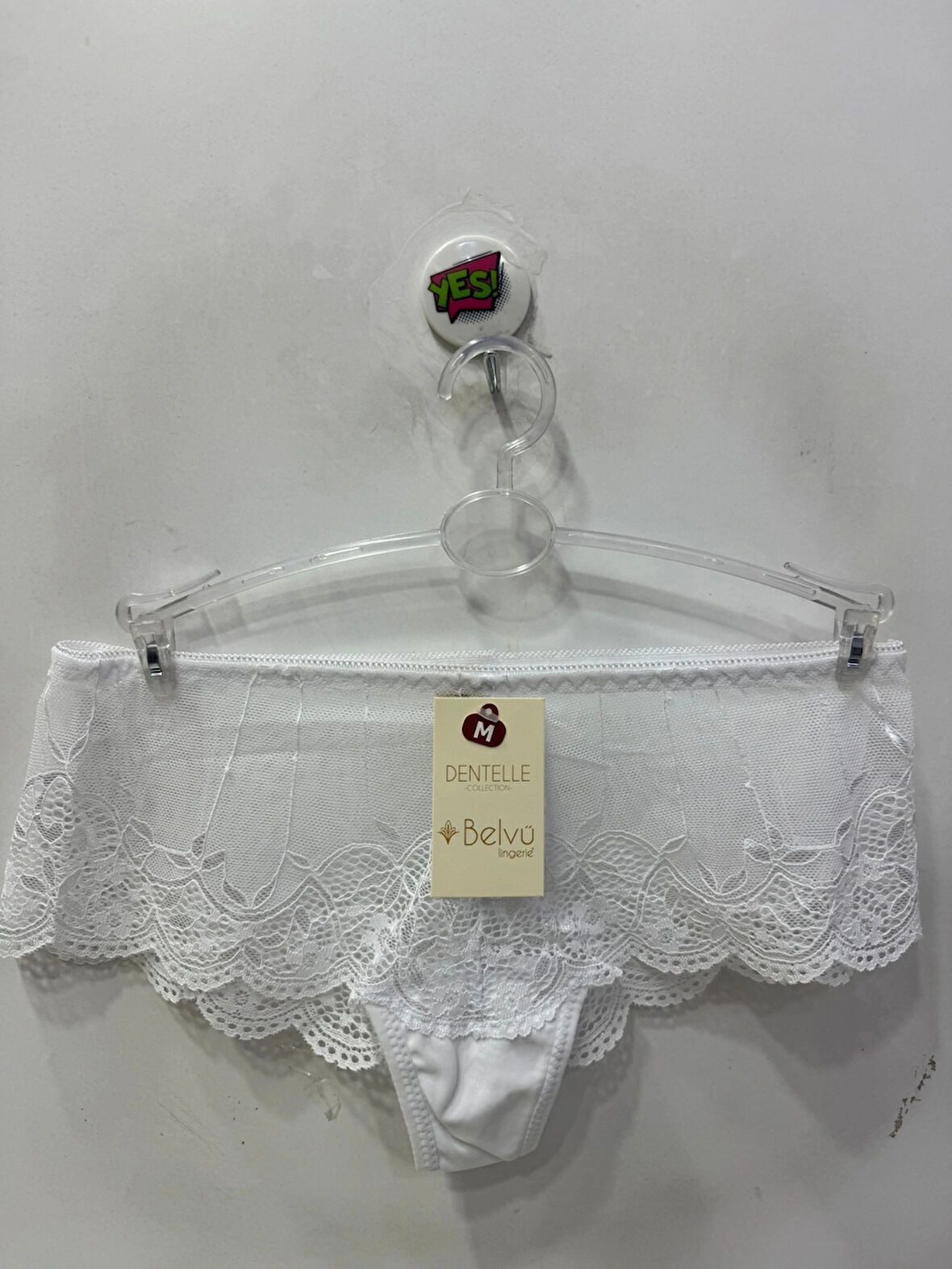 Belvü Kadın Dantelli Hipster Beyaz Külot