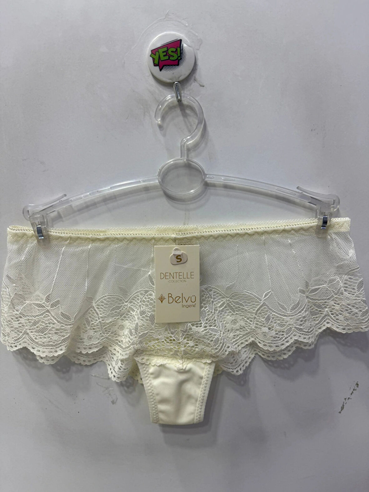 Belvü Kadın Dantelli Hipster Kırık Beyaz Külot