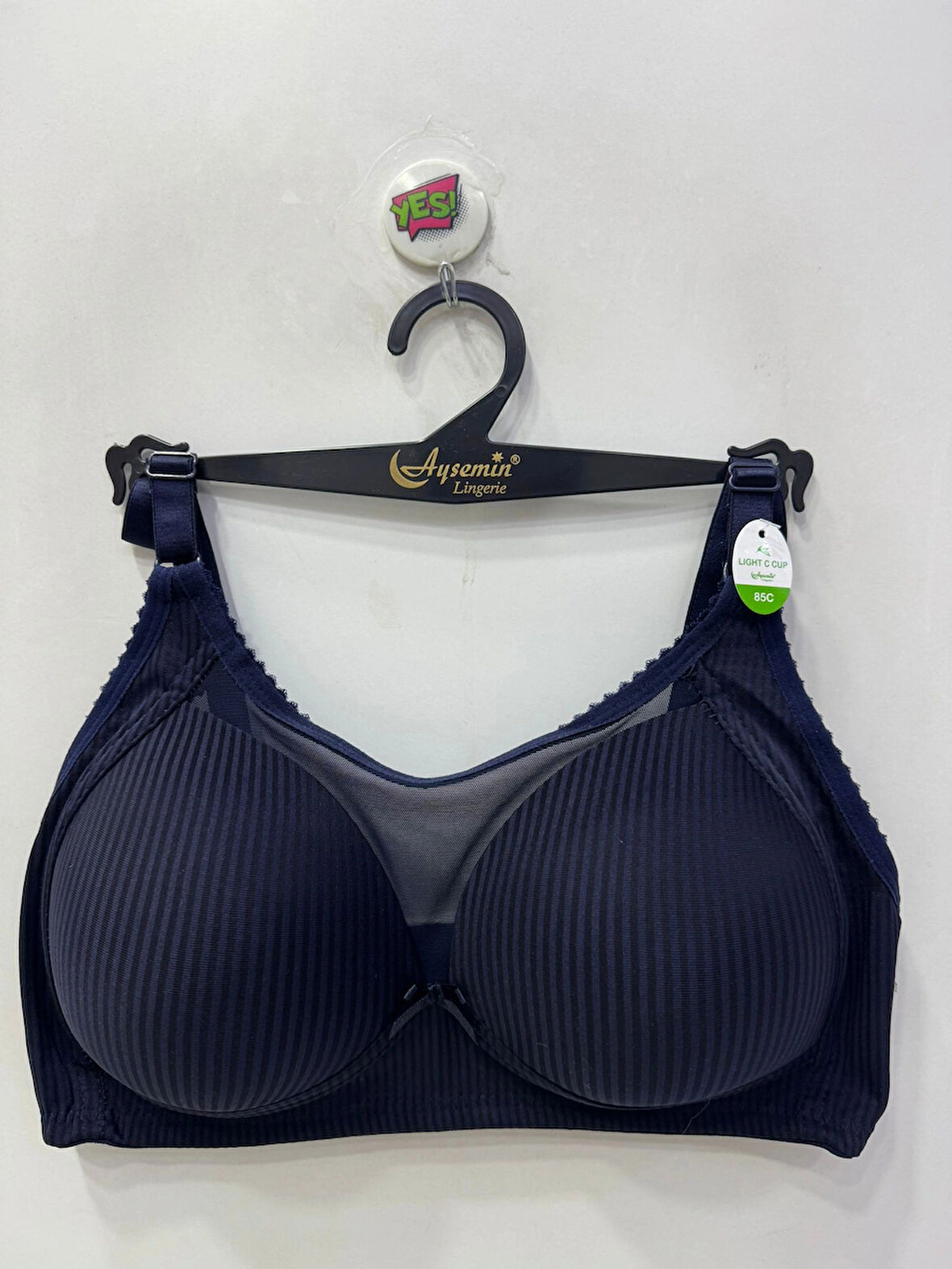 Nergiz Kadın Balenli Tül Detaylı Toparlayıcı Lacivert Sütyen