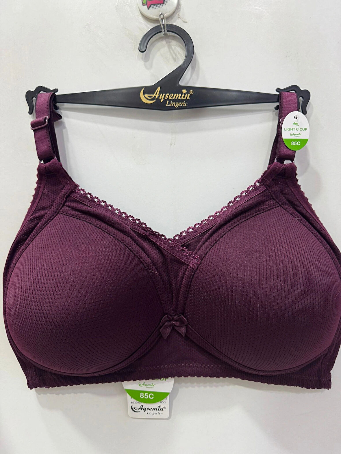 Nergiz Kadın Desteksiz Toparlayıcı Dantel Detaylı Mürdüm Sütyen