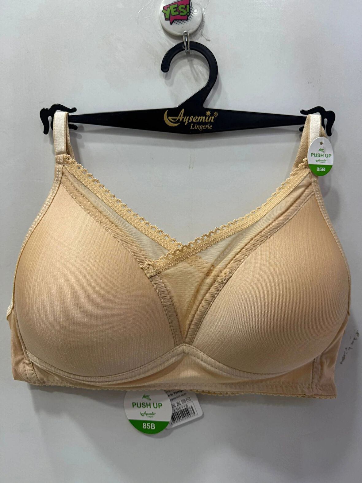 Nergiz Kadın Toparlayıcı Yarım Destekli Tül Detaylı Ten Sütyen