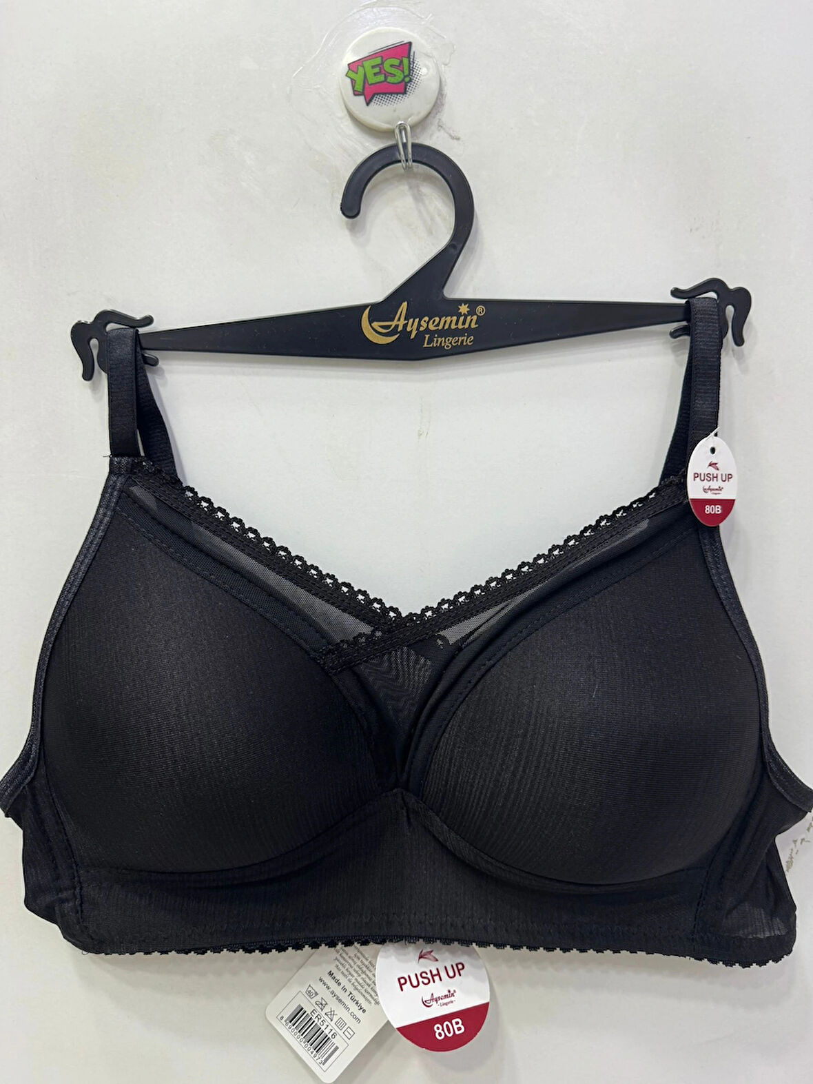 Nergiz Kadın Toparlayıcı Yarım Destekli Tül Detaylı Siyah Sütyen