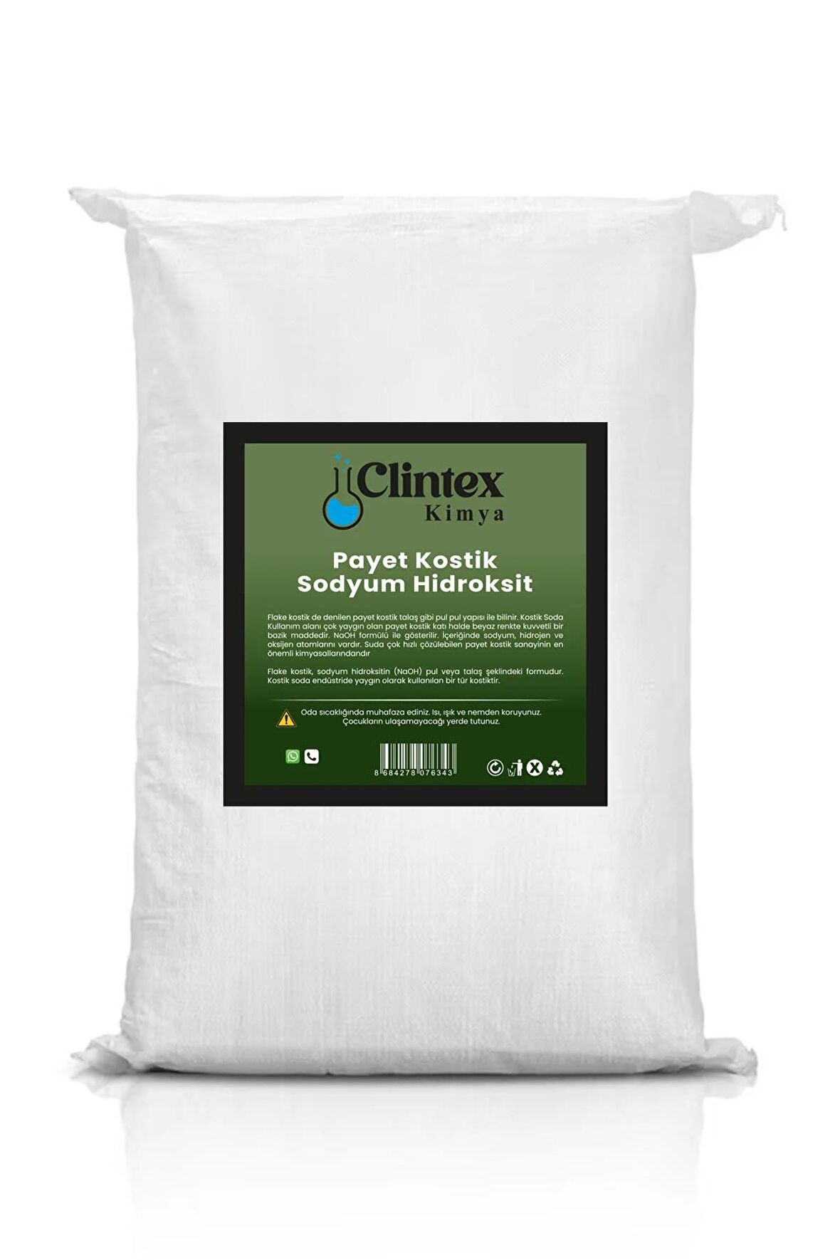 Clintex Kimya Payet Kostik Sodyum Hidroksit 1 Kg