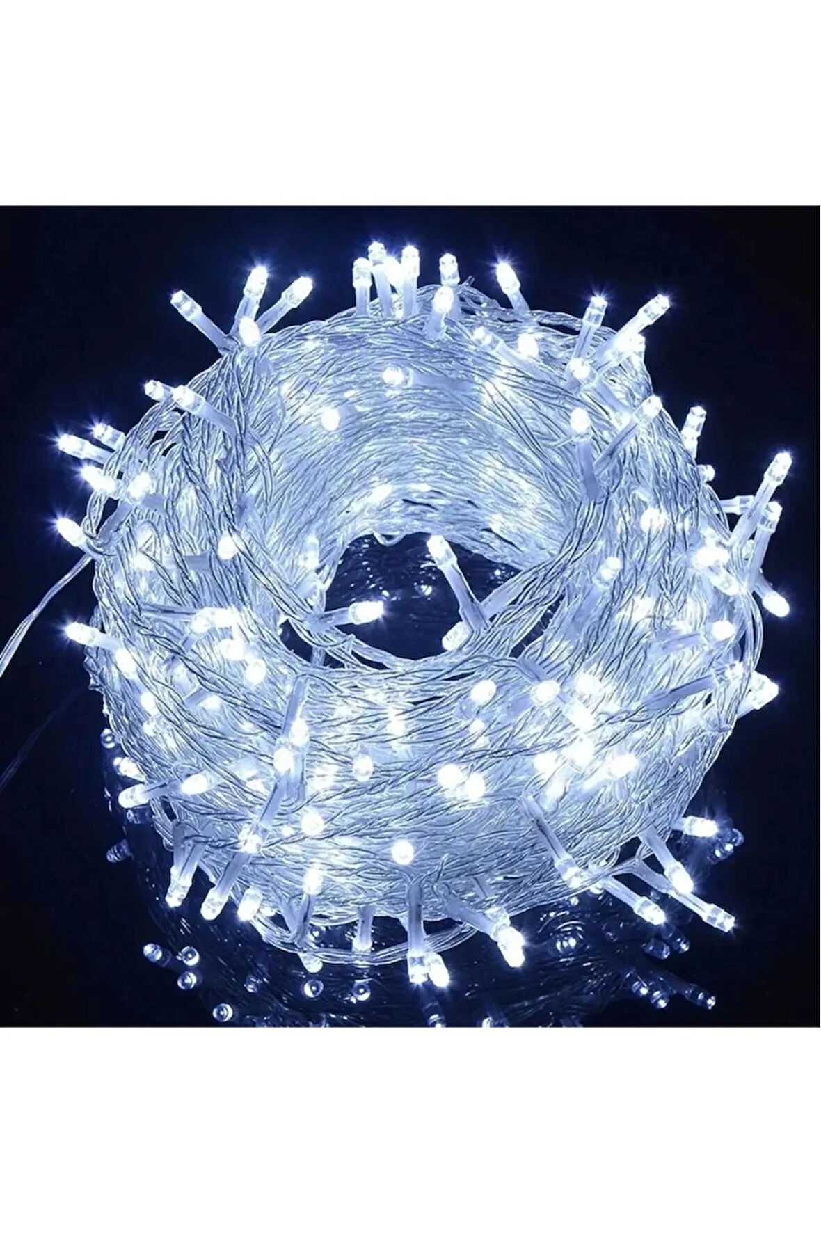  Yps-101b Beyaz Işık 100 Ledli 10 Metre Yılbaşı Süsü/Dış  Mekan Ip65/fişli 5 Set Eklenebilir