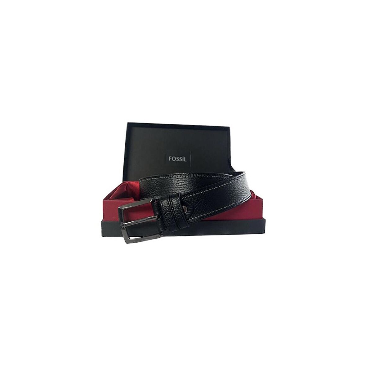 Fossil Siyah Hakiki Deri Spor Erkek Kemeri 4cm-125CM