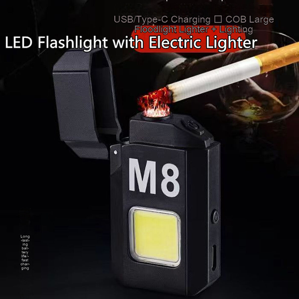 ELEKTRİKLİ ÇAKMAK  GAZSIZ USB  ŞARJLI EL FENERİ