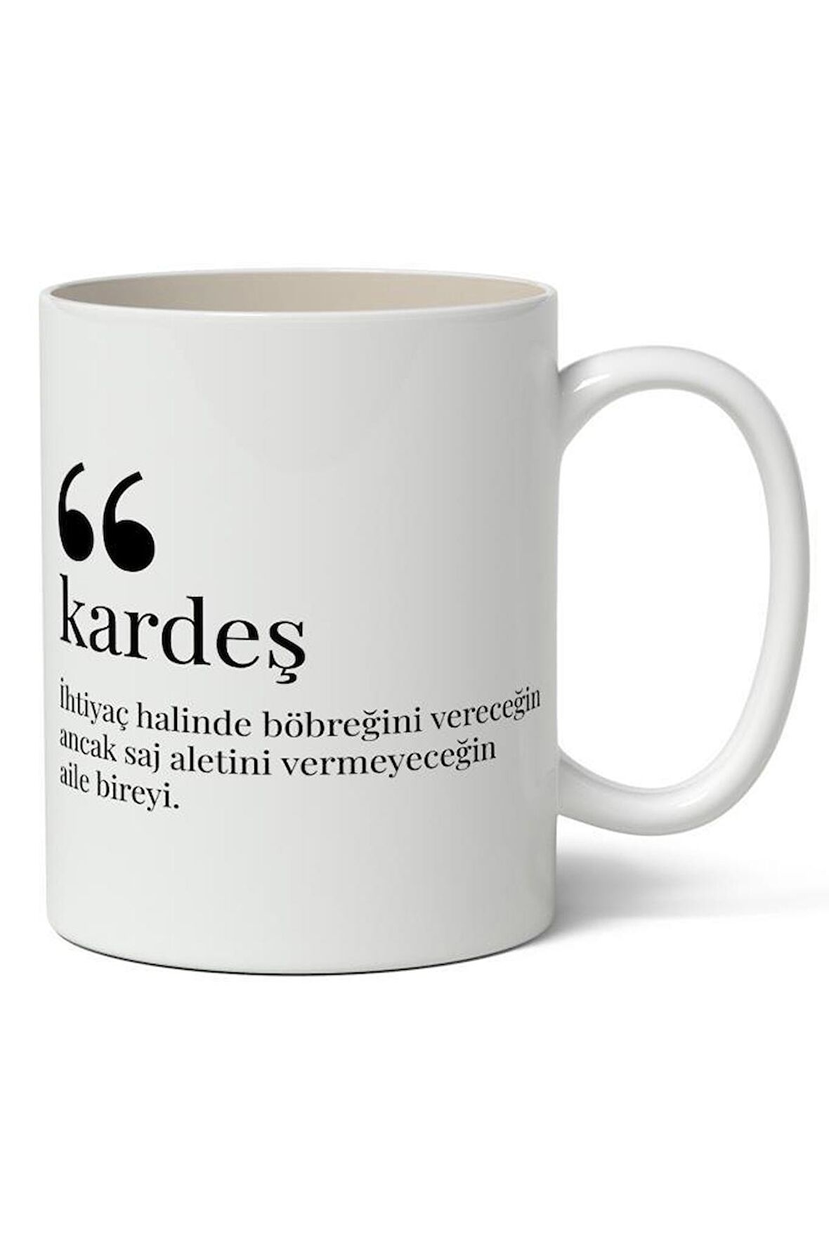 Kardeş Kelime Anlamı Baskılı Kupa Bardak Baskılı Kahve Kupa Bardak