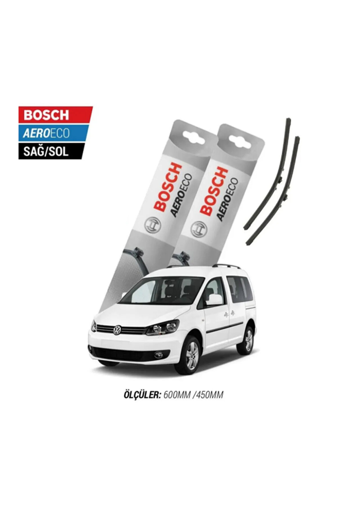 Volkswagen Caddy 2011 Model Bosch Aeroeco Muz Silecek Takımı