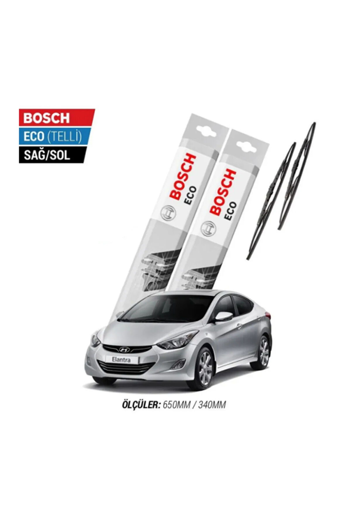 Hyundai Elantra 2014 Model Silecek Takımı Bosch Eco (telli)