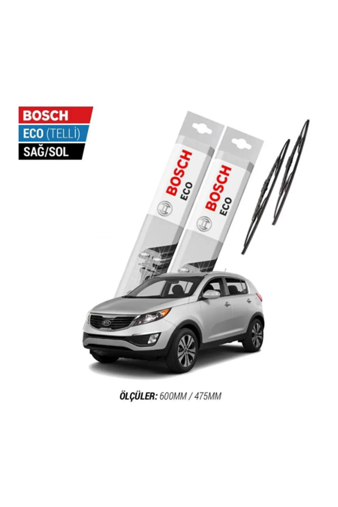 Kia Sportage 2014 Model Silecek Takımı Bosch Eco (telli)