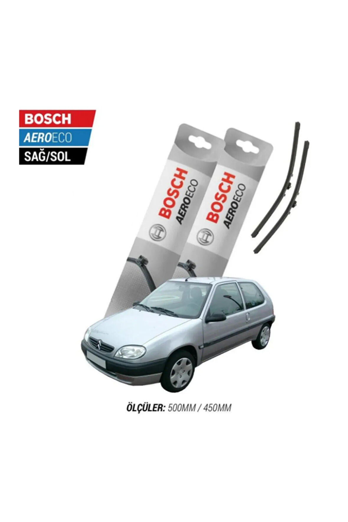 Citroen Saxo 2001 Model Bosch Aeroeco Muz Silecek Takımı
