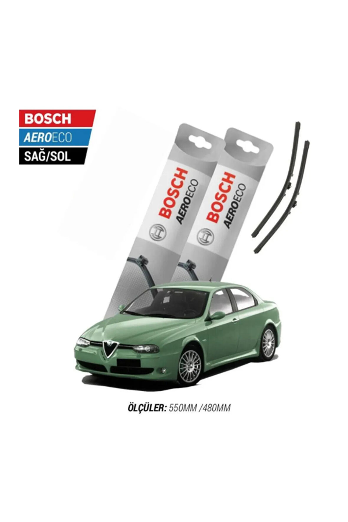Alfa Romeo 146 1999 Model Bosch Aeroeco Muz Silecek Takımı