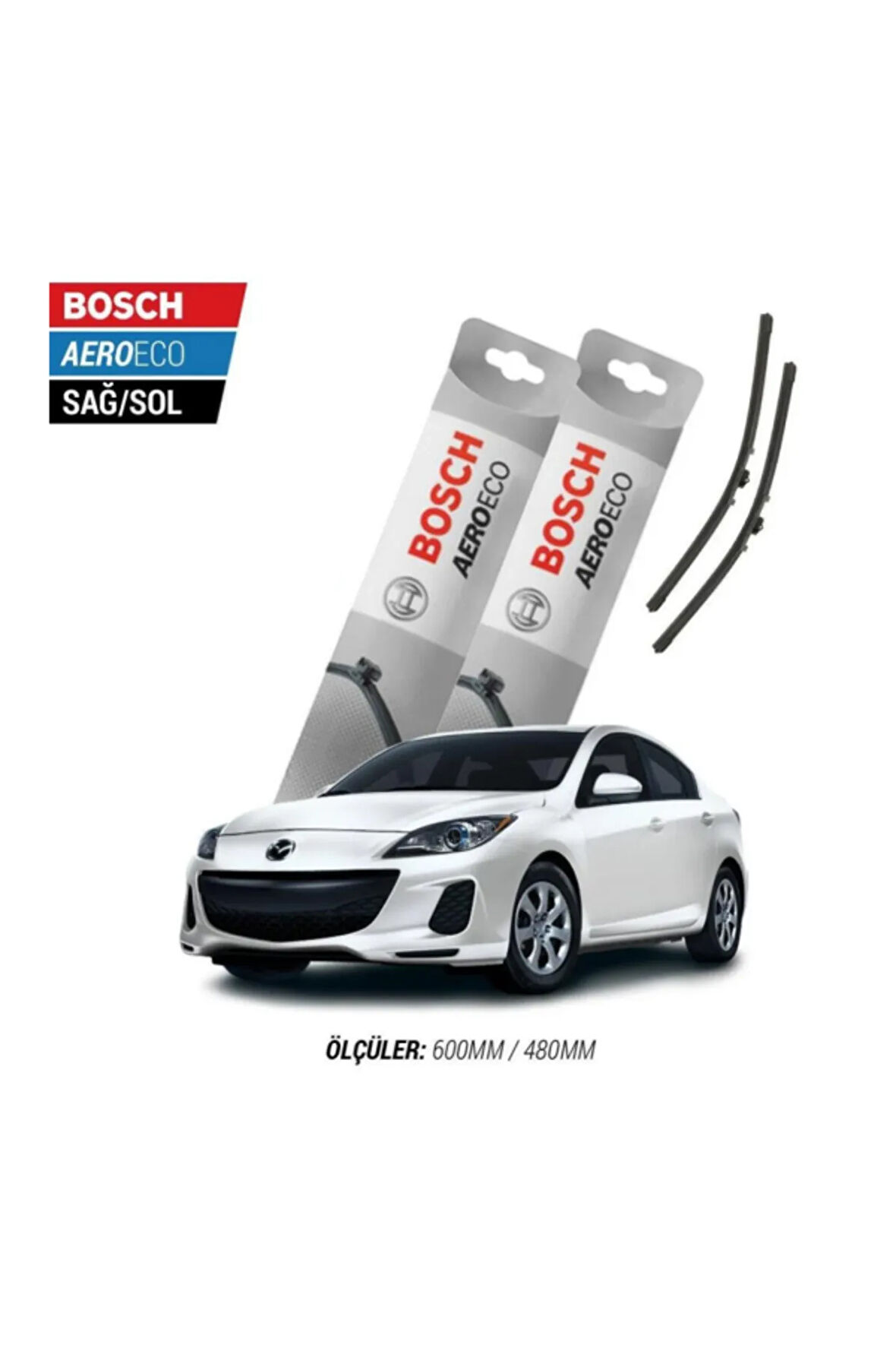 Mazda - Mazda 3 Sedan 2011 Model Bosch Aeroeco Muz Silecek Takımı