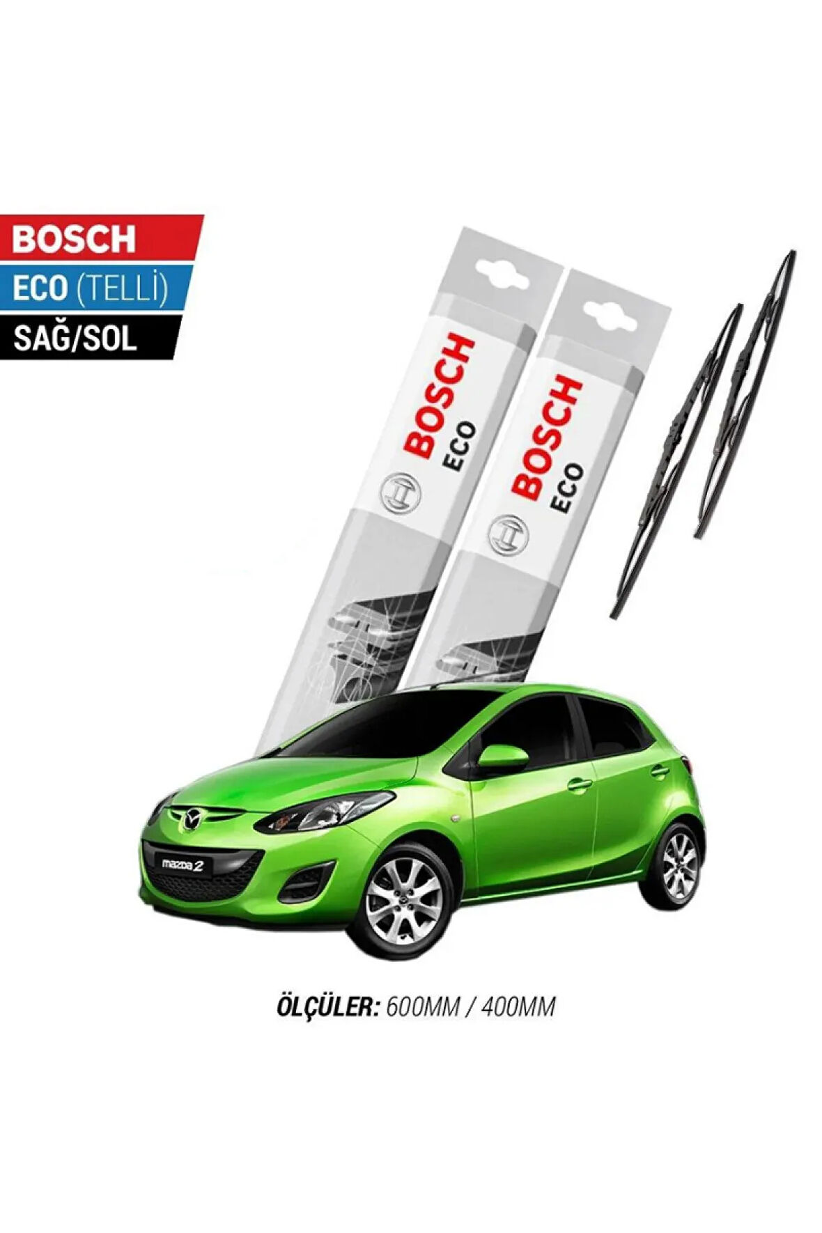 Mazda 2 2008 Model Silecek Takımı Bosch Eco (telli)