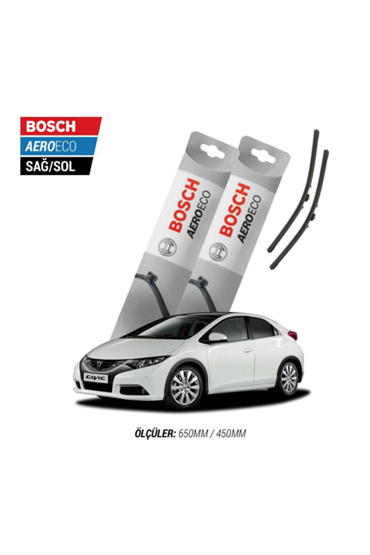 Honda Civic Hb 2012 Model Bosch Aeroeco Muz Silecek Takımı