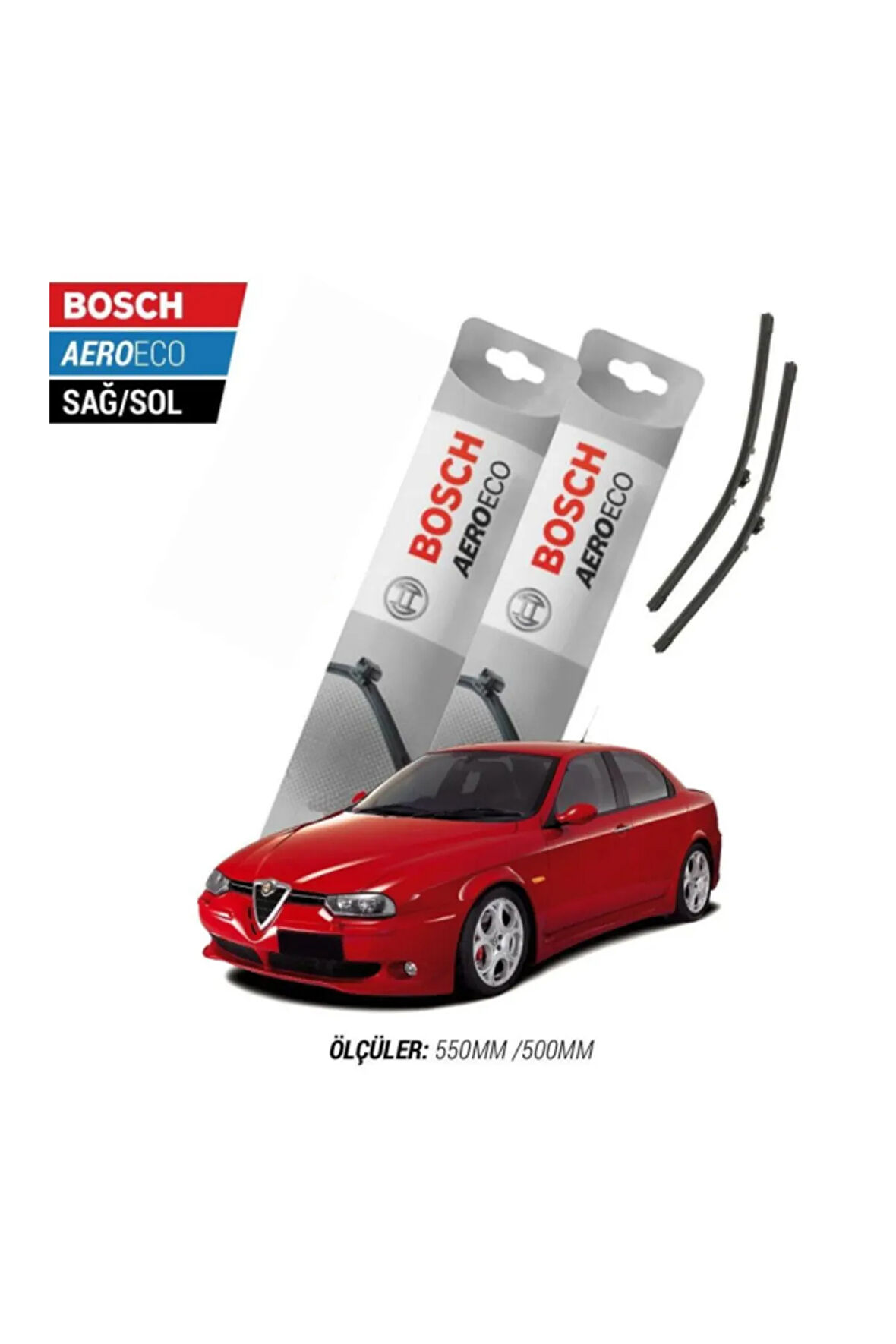 Alfa Romeo 156 1998 Model Bosch Aeroeco Muz Silecek Takımı
