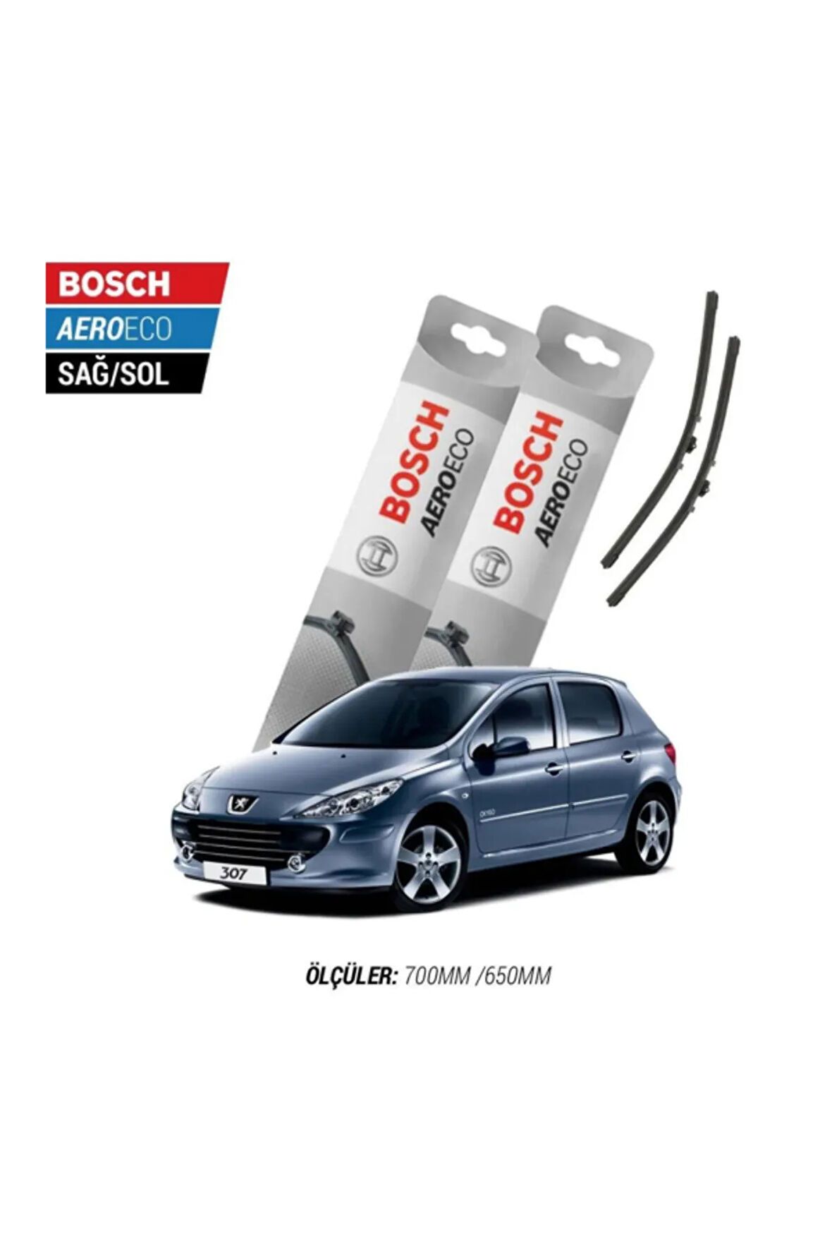 Peugeot 307 2005 Model Bosch Aeroeco Muz Silecek Takımı