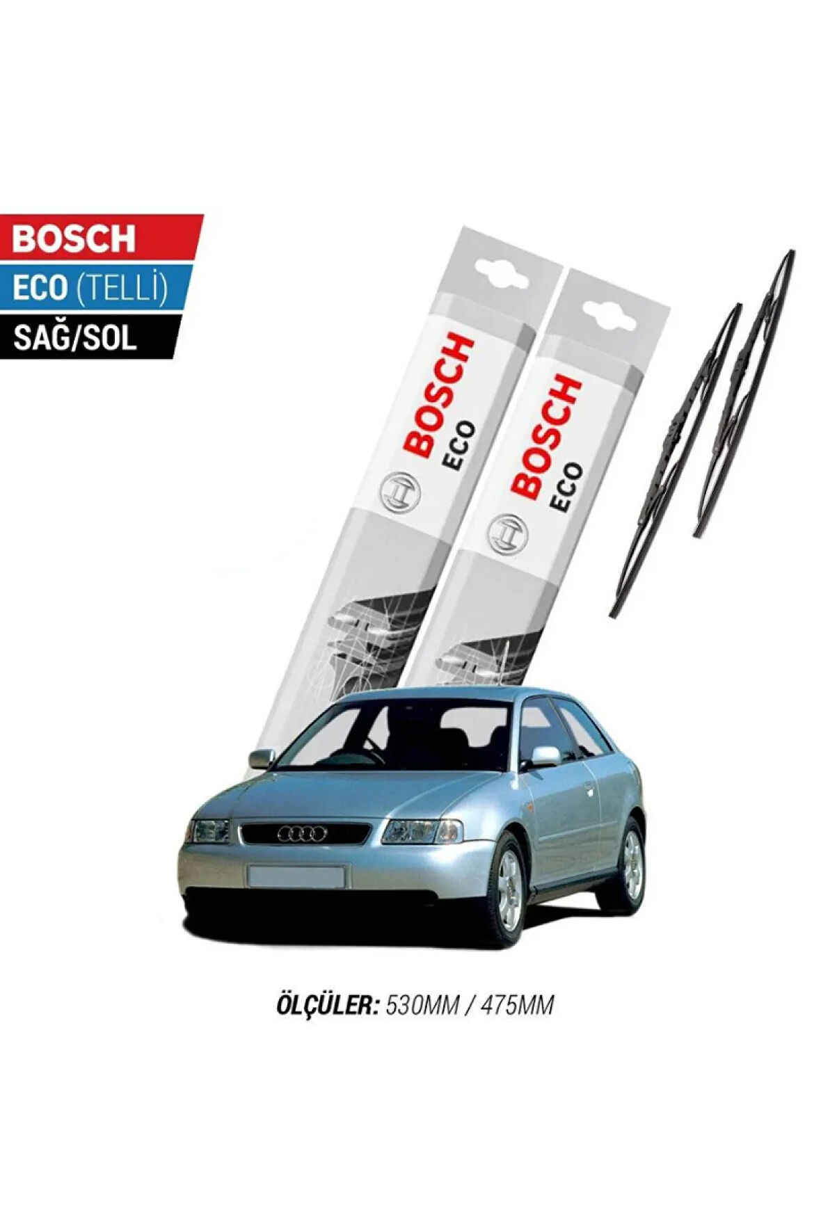 Audi A3 1998 Model Silecek Takımı Bosch Eco (telli)