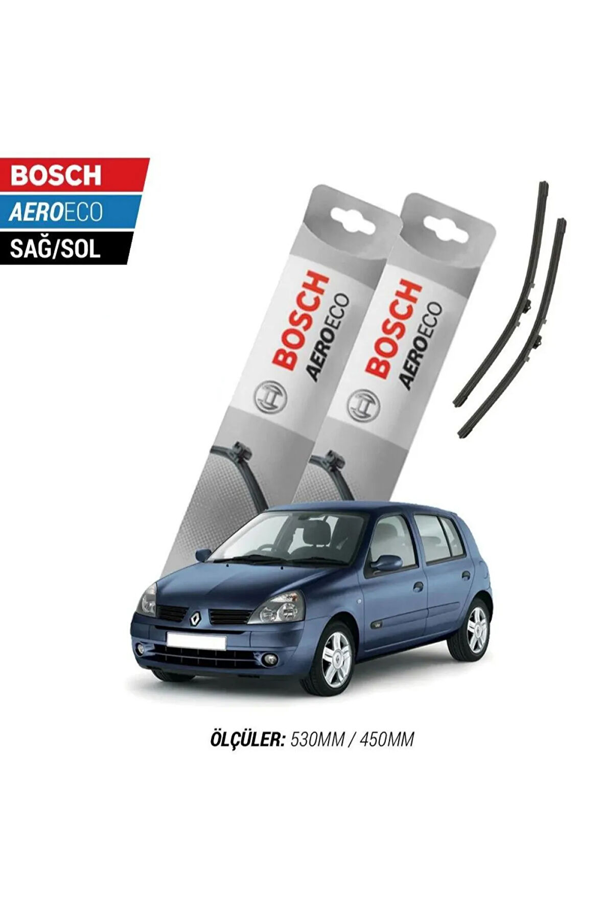 Renault Clio 2 2004 Model Bosch Aeroeco Muz Silecek Takımı