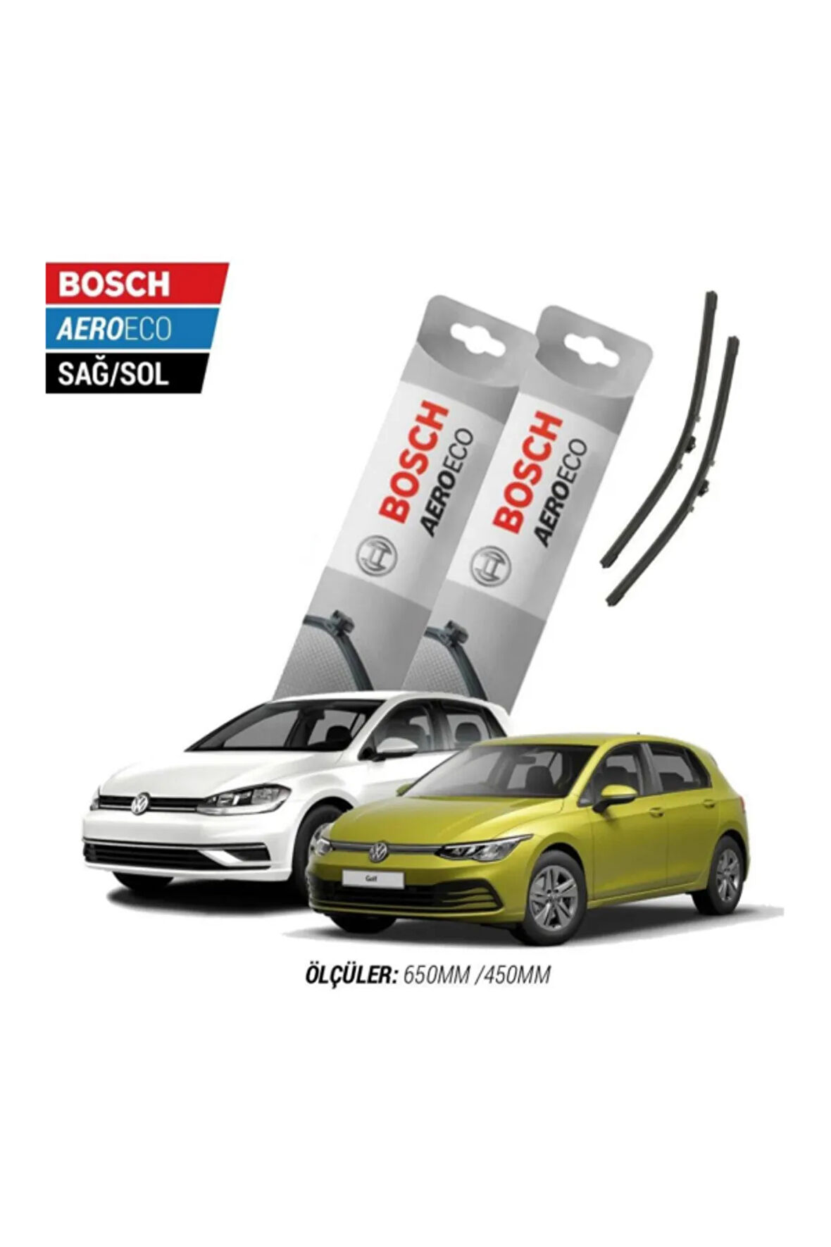 Volkswagen Golf 7/7.5/8 2014 Model Bosch Aeroeco Muz Silecek Takımı