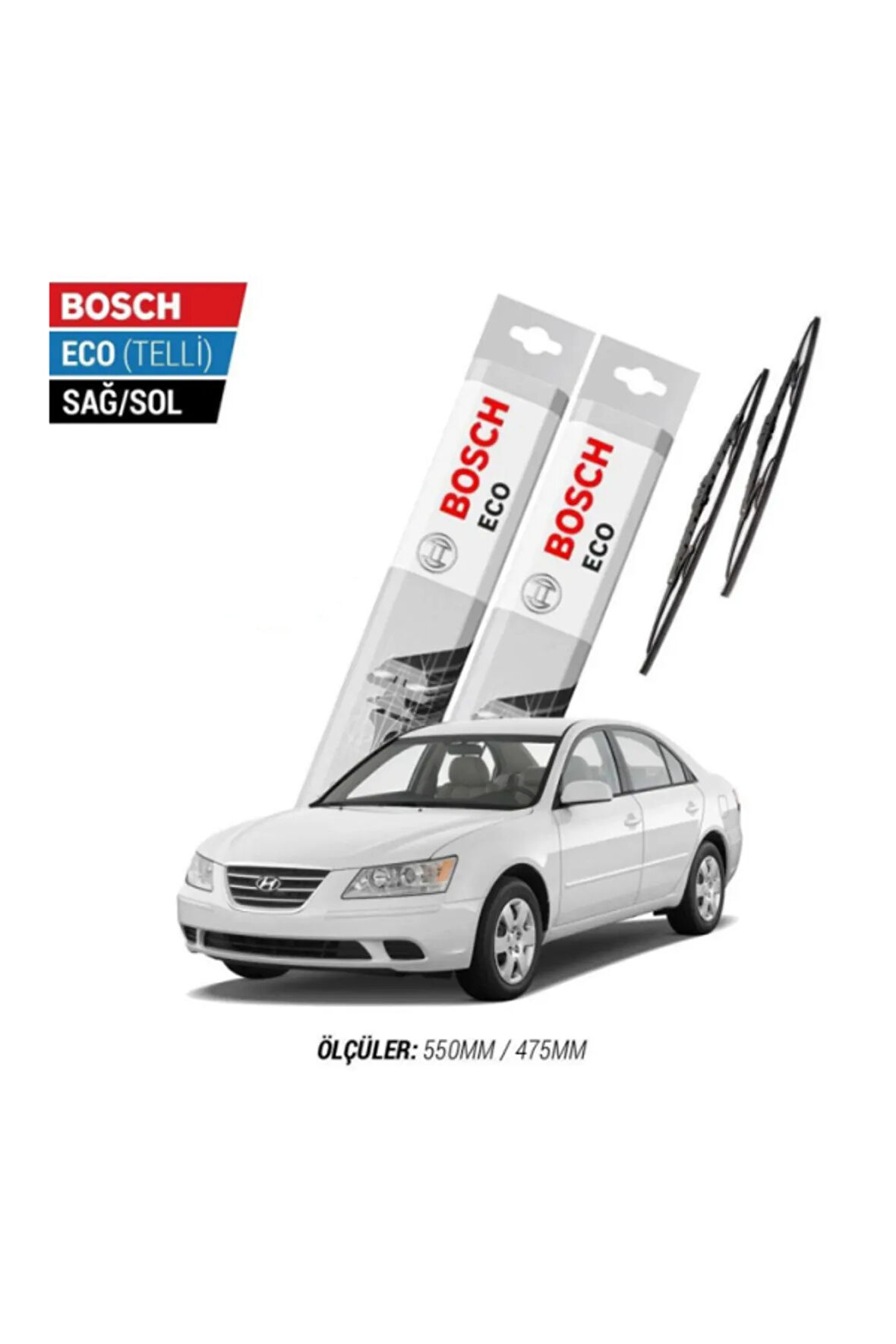Hyundai Sonata 2010 Model Silecek Takımı Bosch Eco (telli)