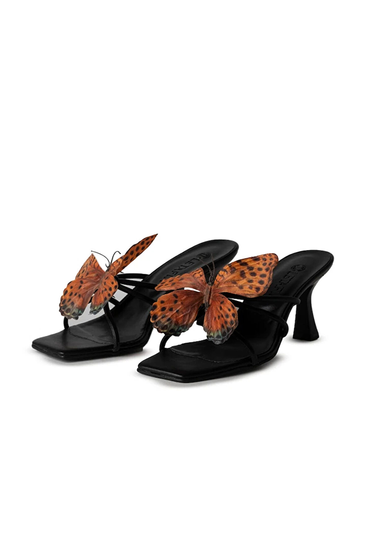 Natali Siyah Kelebek Detaylı Terlik