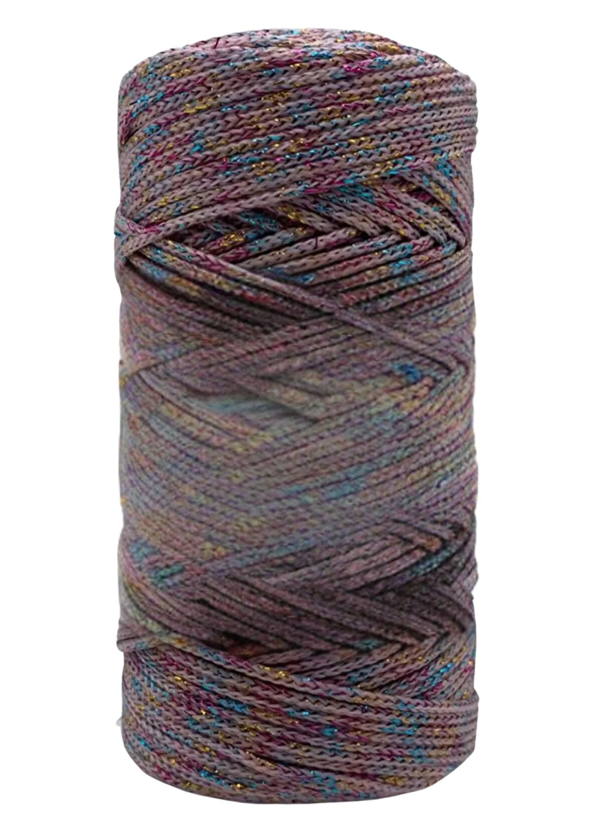 Makrome İpi 3mm Polyester Gri Simli