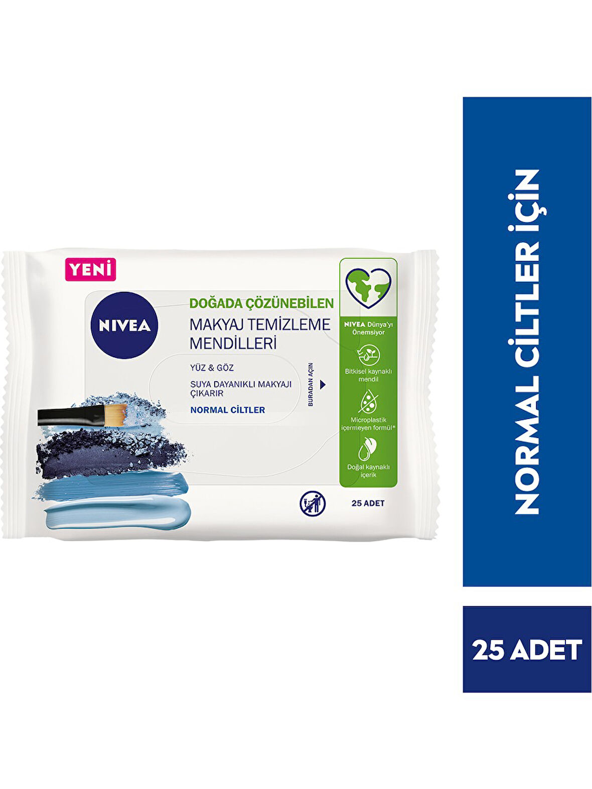 NIVEA Makyaj Temizleme Mendilleri Normal Ciltler (1 PAKET 25 Adet)