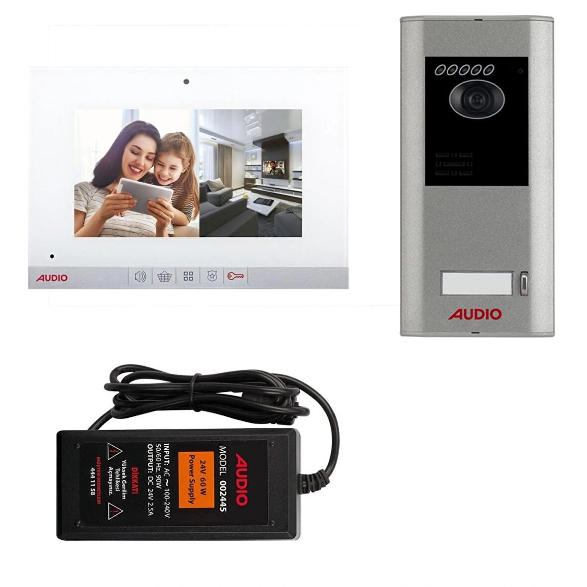 AUDİO Audio 001463 4.3" Görüntülü Diafon Villa Set Mekanik Butonlu