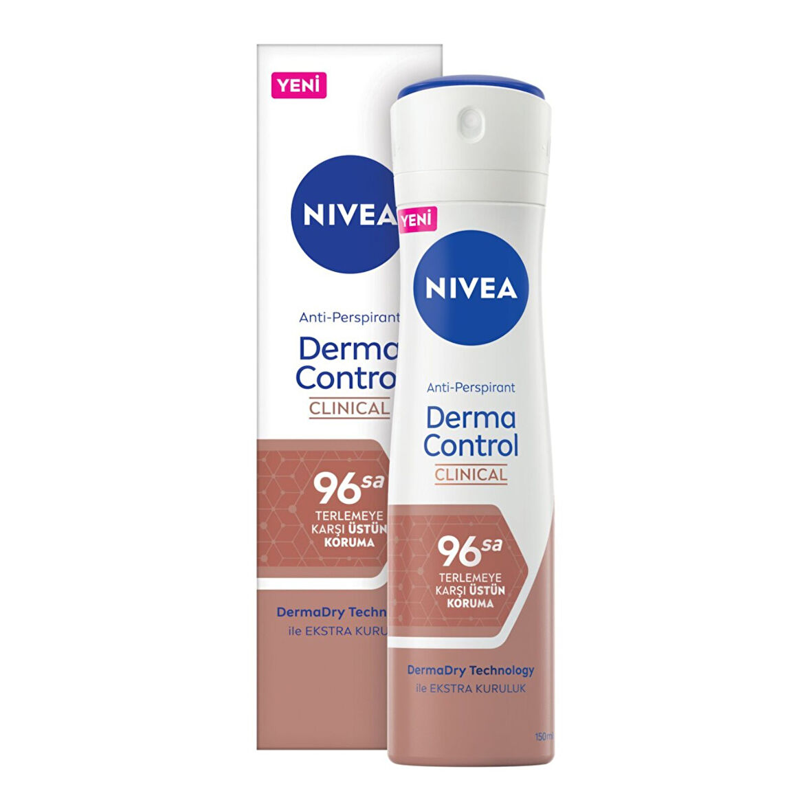 NIVEA Derma Control Clinical Kadın Sprey 150ml X 2 ADET